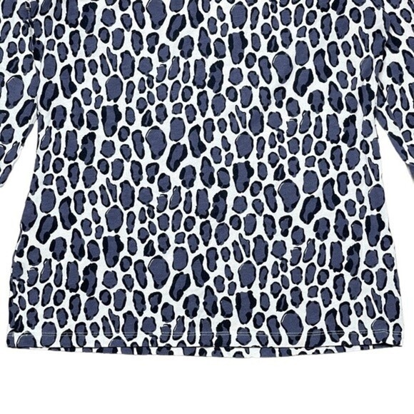 Boden Leopard Print Tshirt 2 Lyocell 3/4 Sleeve Tee Neutral Animal Print - Picture 12 of 14